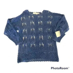 Crocheted Sweater Vintage with Original Tags Jessica Roberts Women’s Size L